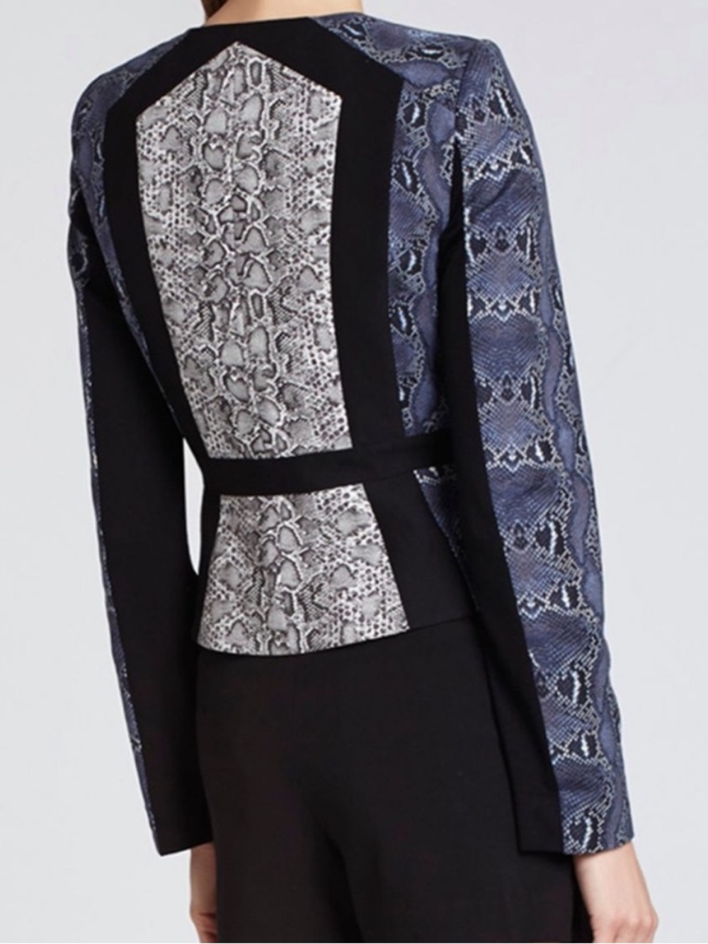 BCBGMaxAzria Edward Snakeskin Moto Jacket